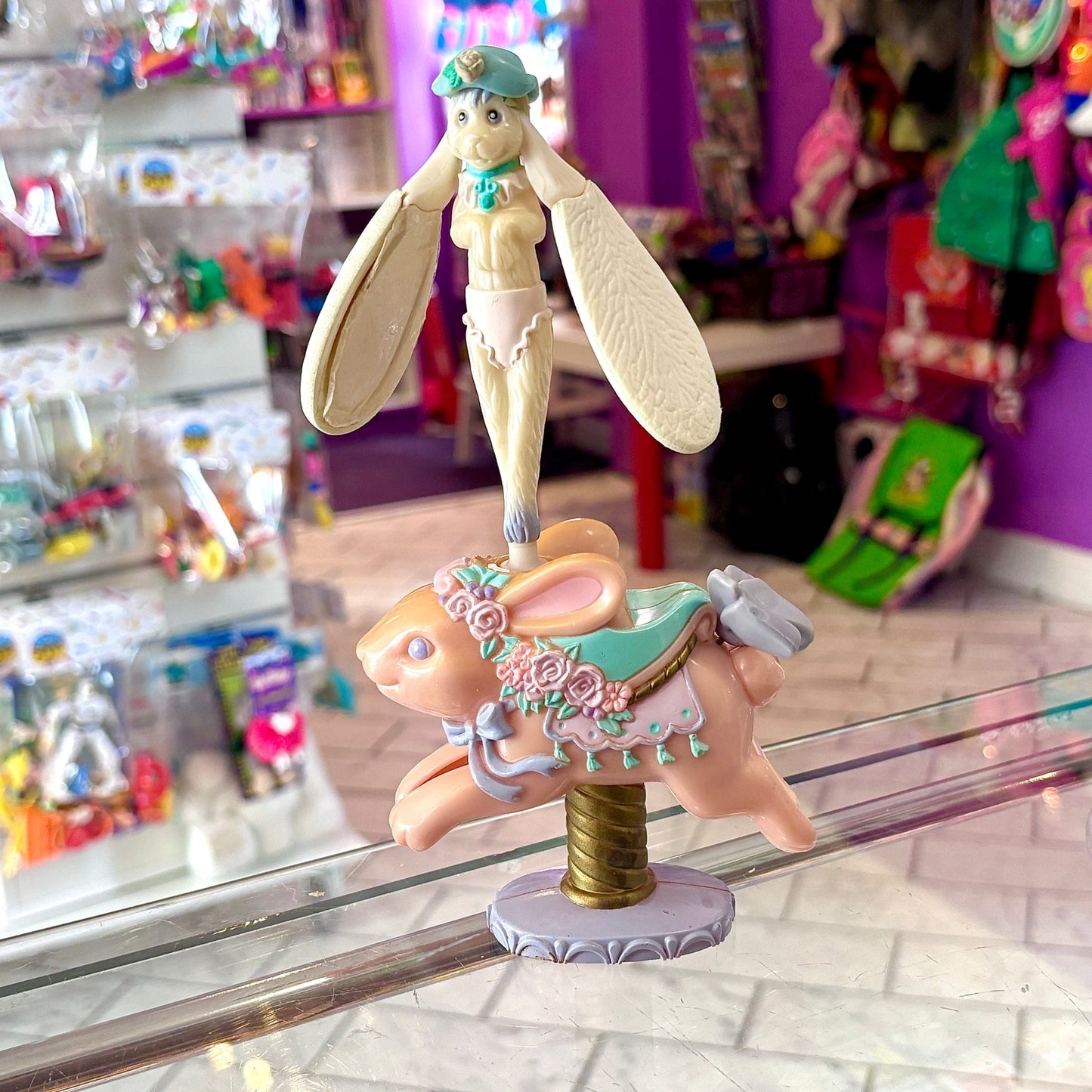 Sky Dancers: Spritzy Fairy Flyer Bunny Carousel Launcher (Galoob, 1995) - PopCultGang