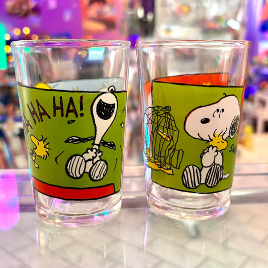 Snoopy & Woodstock Drinking Glass (90s) - PopCultGang