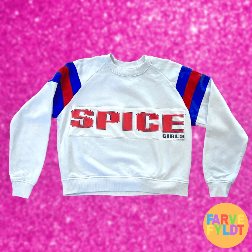 Spice Girls - Upcycled Logo Sweatshirt (FARVEFYLDT x POPCULTGANG) - PopCultGang