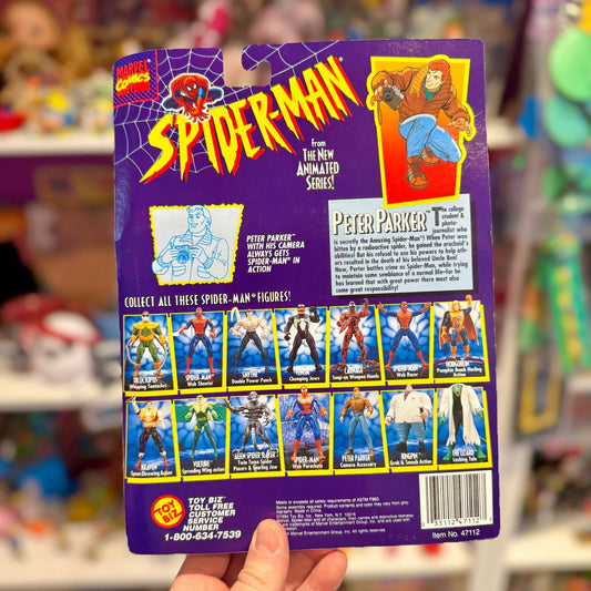 Spider - Man The Animated Series: Peter Parker Action Figure (MOC, 1994) - PopCultGang