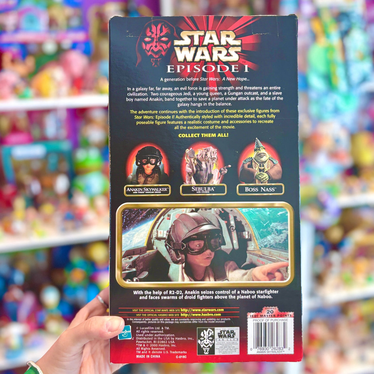 Star Wars: Episode 1 - Anakin Skylwalker with Theed Hangar Droid Doll Set 25 cm (NIB, Hasbro, 1999) - PopCultGang