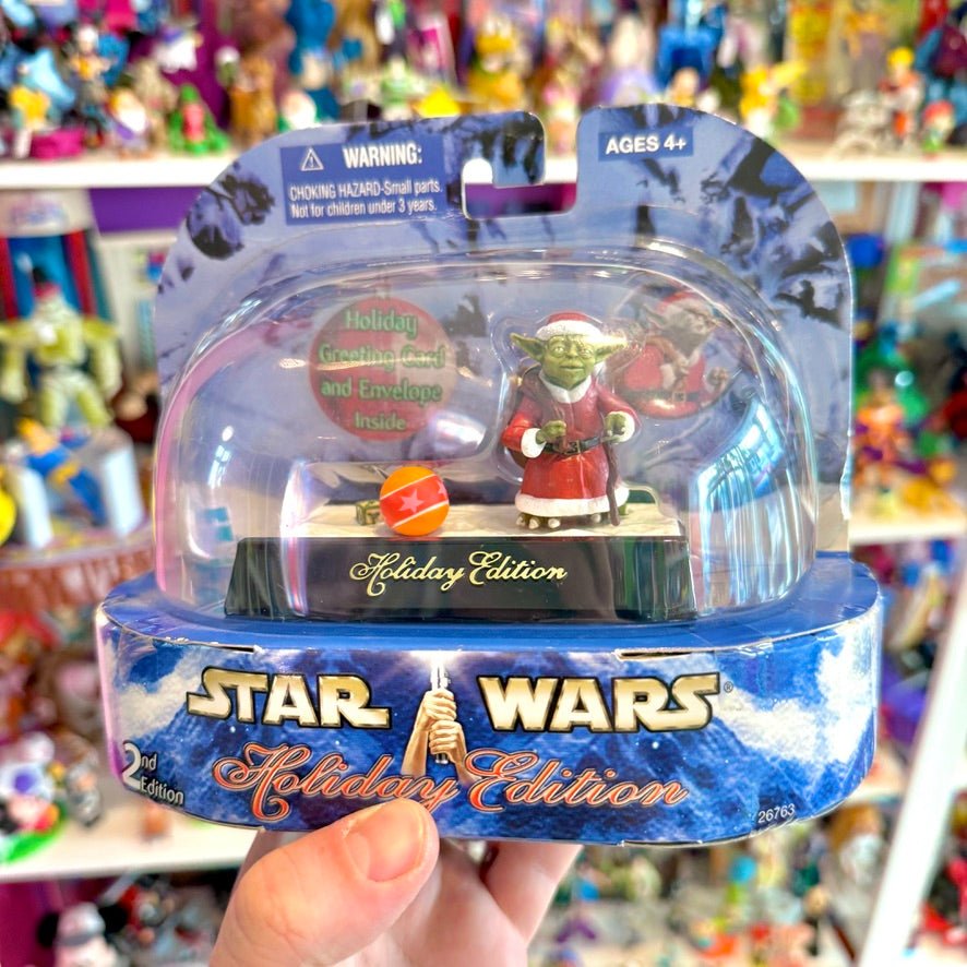 Star Wars: Yoda Holiday Edition Figure + Greeting Card (2003) - PopCultGang