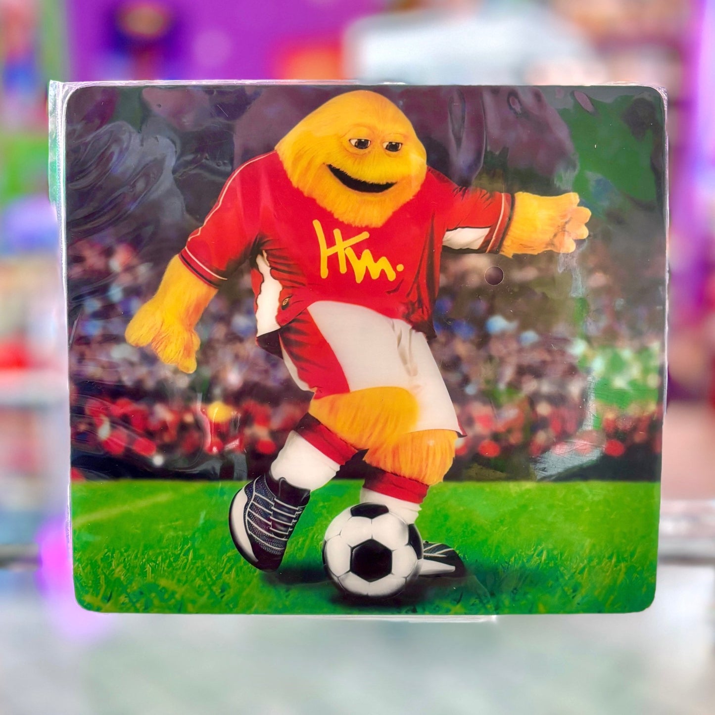 Sugar Puffs: Honey Monster Playing Soccer Collectible Vinyl Picture (sealed, 90s) - PopCultGang