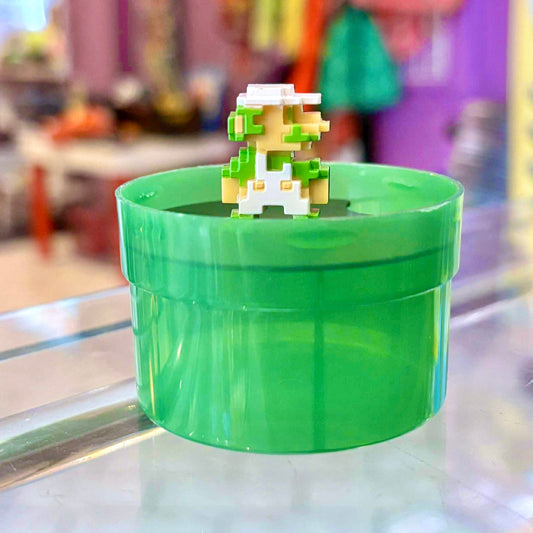 Super Mario Bros: Luigi 8 - Bit Collectible Coffee Figure (Dydo, Japan Exclusive, Nintendo, 2015) - PopCultGang