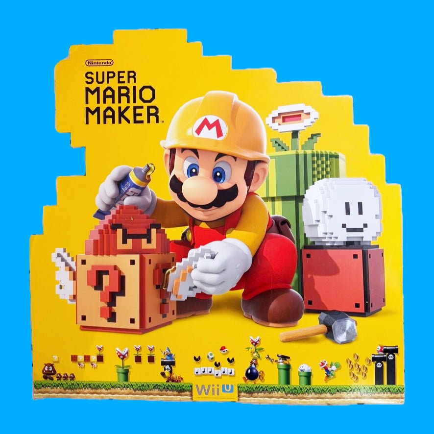 Super Mario Maker Cardboard Cutout Store Display (Wii U, 2015) - PopCultGang