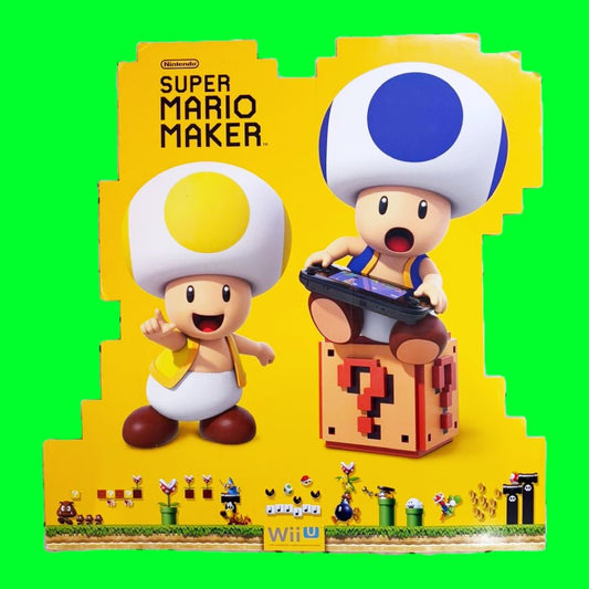 Super Mario Maker Cardboard Cutout Store Display (Wii U, 2015) - PopCultGang
