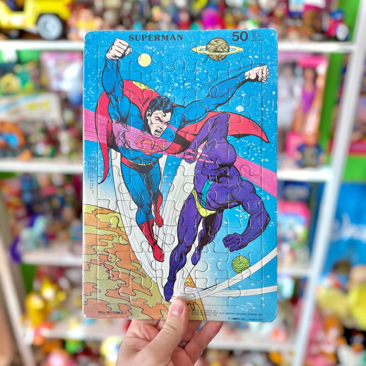 Superman Puzzle (50 pieces, Malipiero, 1979) - PopCultGang
