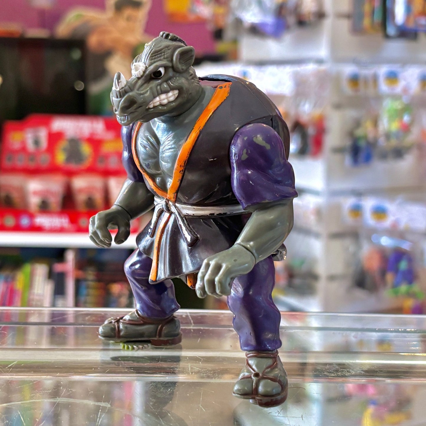 Teenage Mutant Ninja Turtles: Auto Mutations - Night Ninja Rocksteady Action Figure (1993) - PopCultGang
