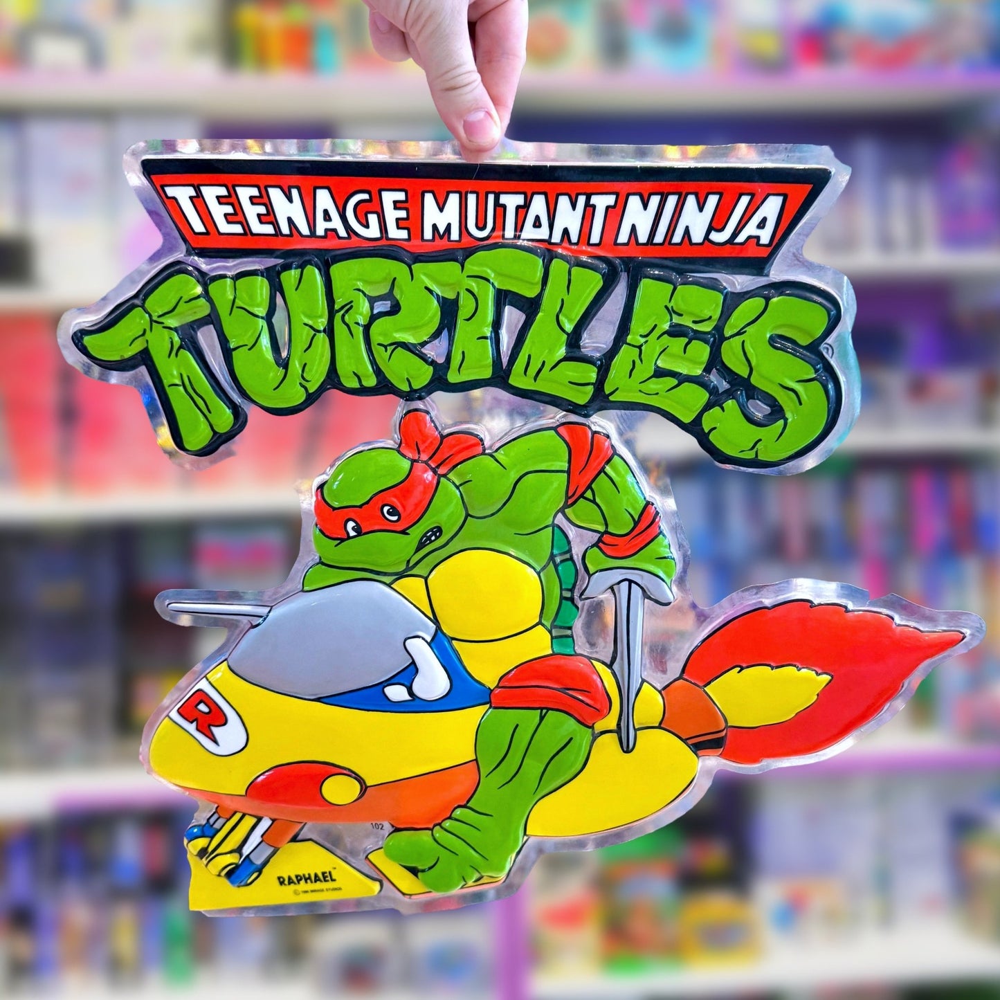 Teenage Mutant Ninja Turtles: Plastic Wall Decoration - Raphael On Jet Ski (80s) - PopCultGang