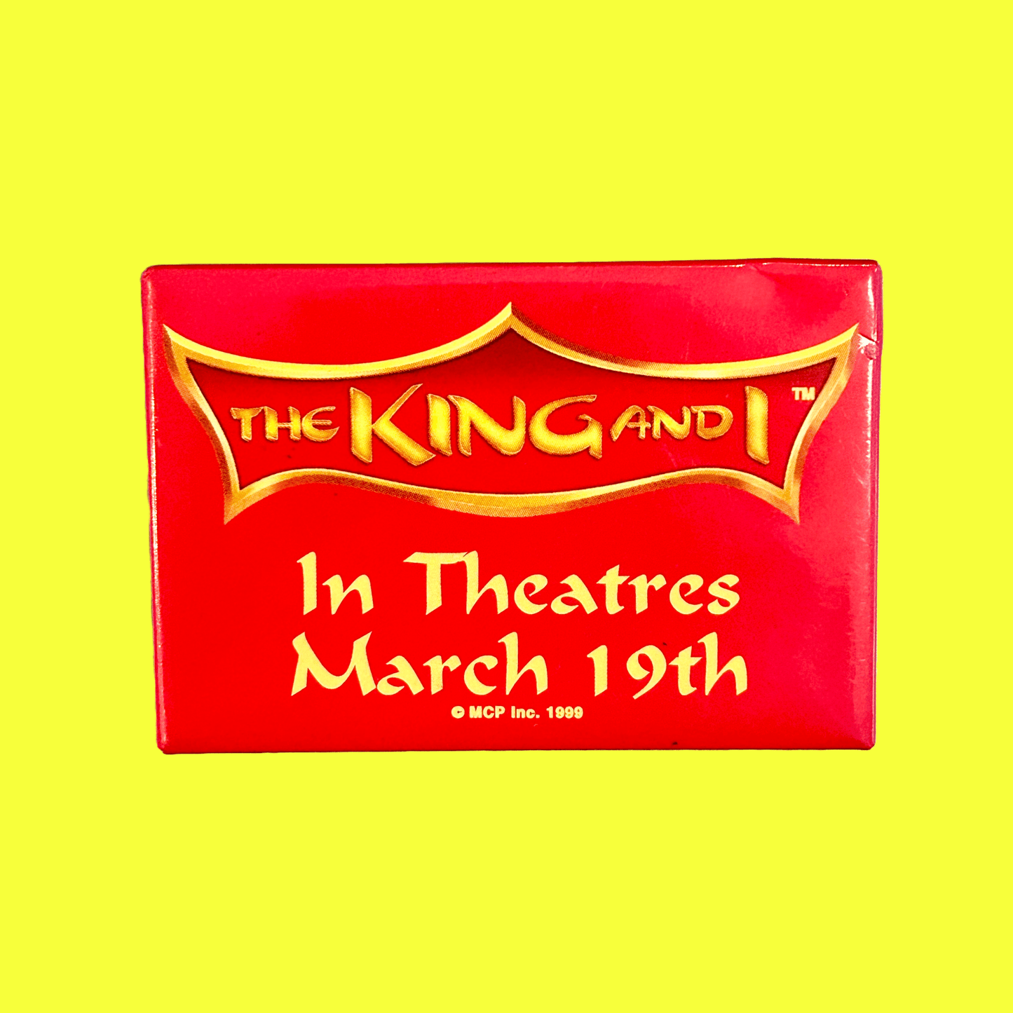 The King and I Promotional Button Pin Badge (90s) - PopCultGang