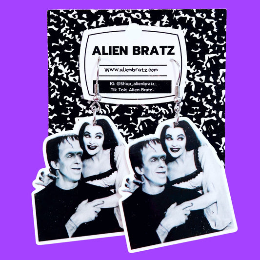 The Munsters: Lily & Herman Munster Earrings (Alien Bratz) - PopCultGang