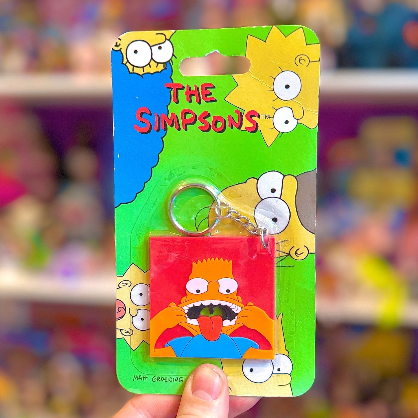 The Simpsons: Bart Simpson Making Face Keychain (MOC, 1997) - PopCultGang