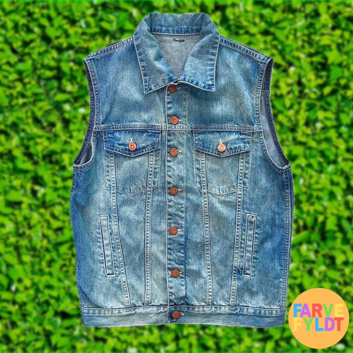 The Simpsons: Homer Simpson In Underwear - Upcycled Denim Vest (FARVEFYLDT x POPCULTGANG) - PopCultGang