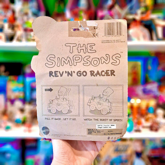 The Simpsons: Rev'N Go Racer - Homer Simpson Pull-Back Car Vehicle Toy (Mattel, 1990) - PopCultGang