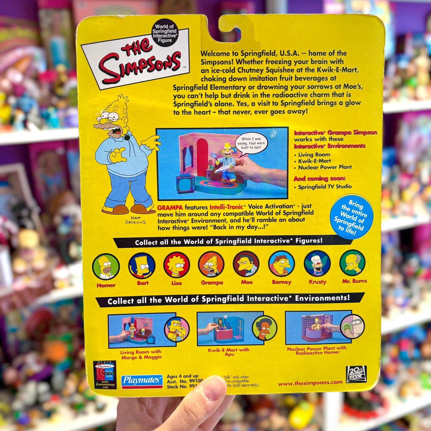The Simpsons: World of Springfield - Grampa Simpson Action Figure (2000s) - PopCultGang