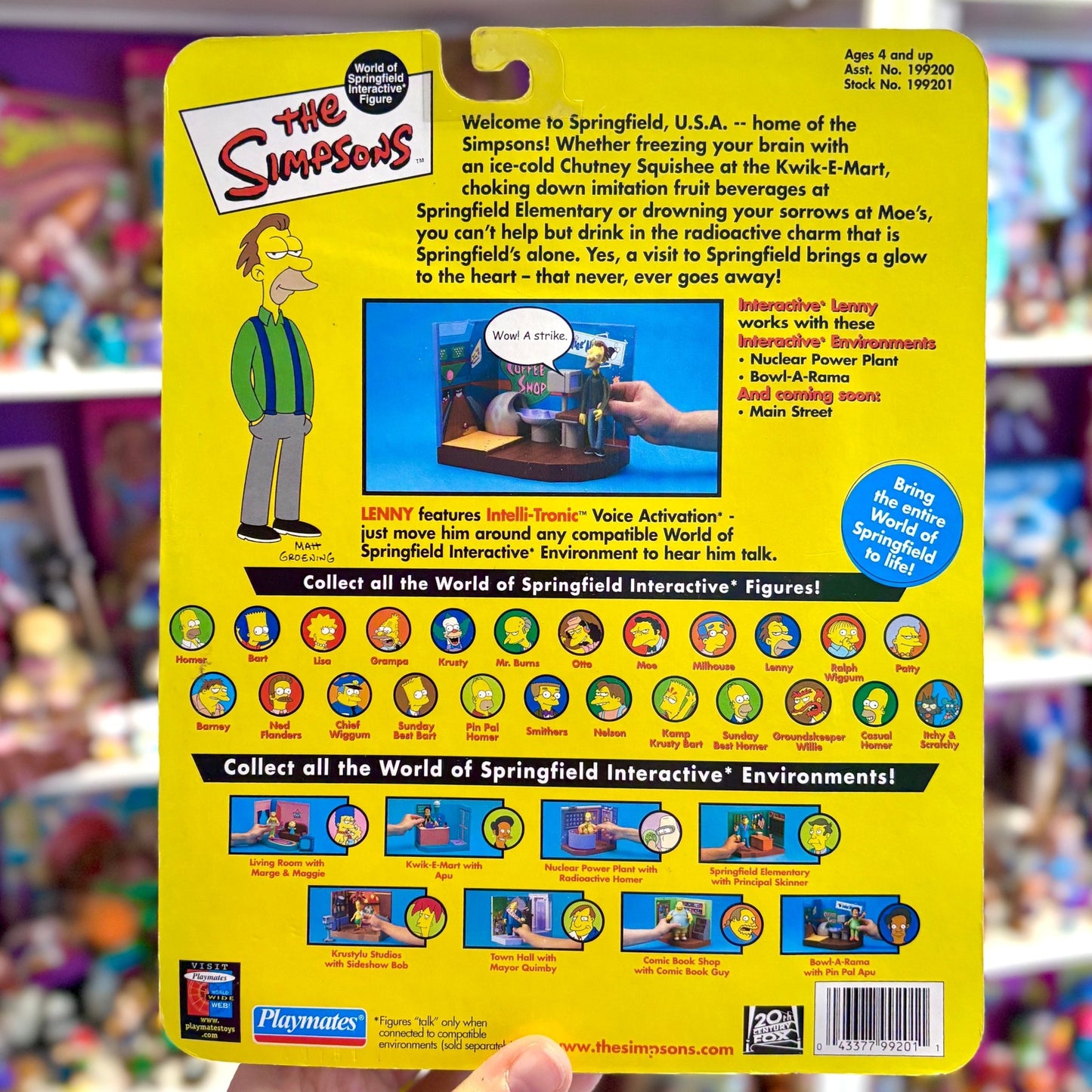 The Simpsons: World of Springfield - Lenny Action Figure (2000s) - PopCultGang