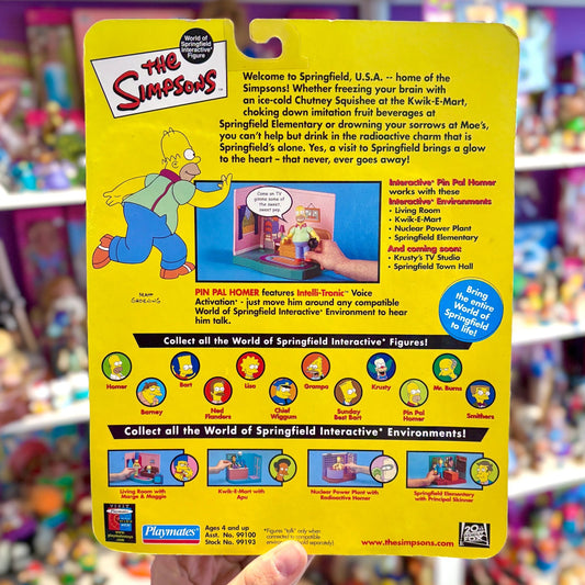 The Simpsons: World of Springfield - Pin Pal Homer Action Figure (2000s) - PopCultGang