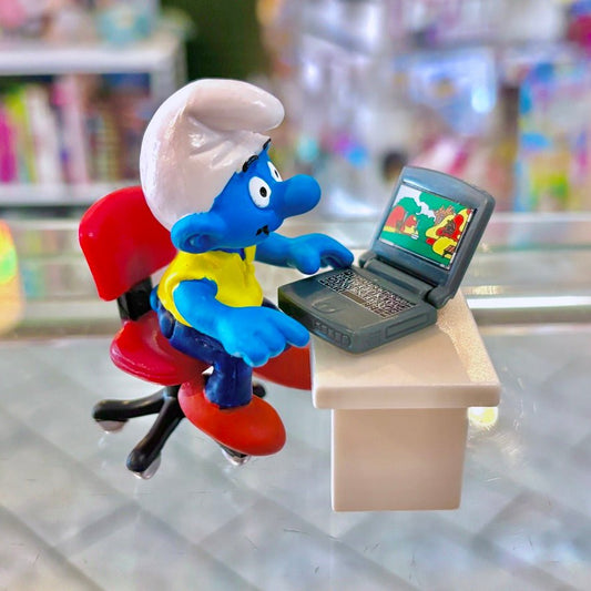 The Smurfs: Laptop Smurf Figure 40263 (Schleich, 2001) - PopCultGang