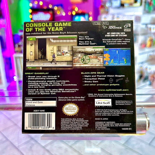 Tom Clancy's Splinter Cell (CIB, Gameboy Advance) - PopCultGang