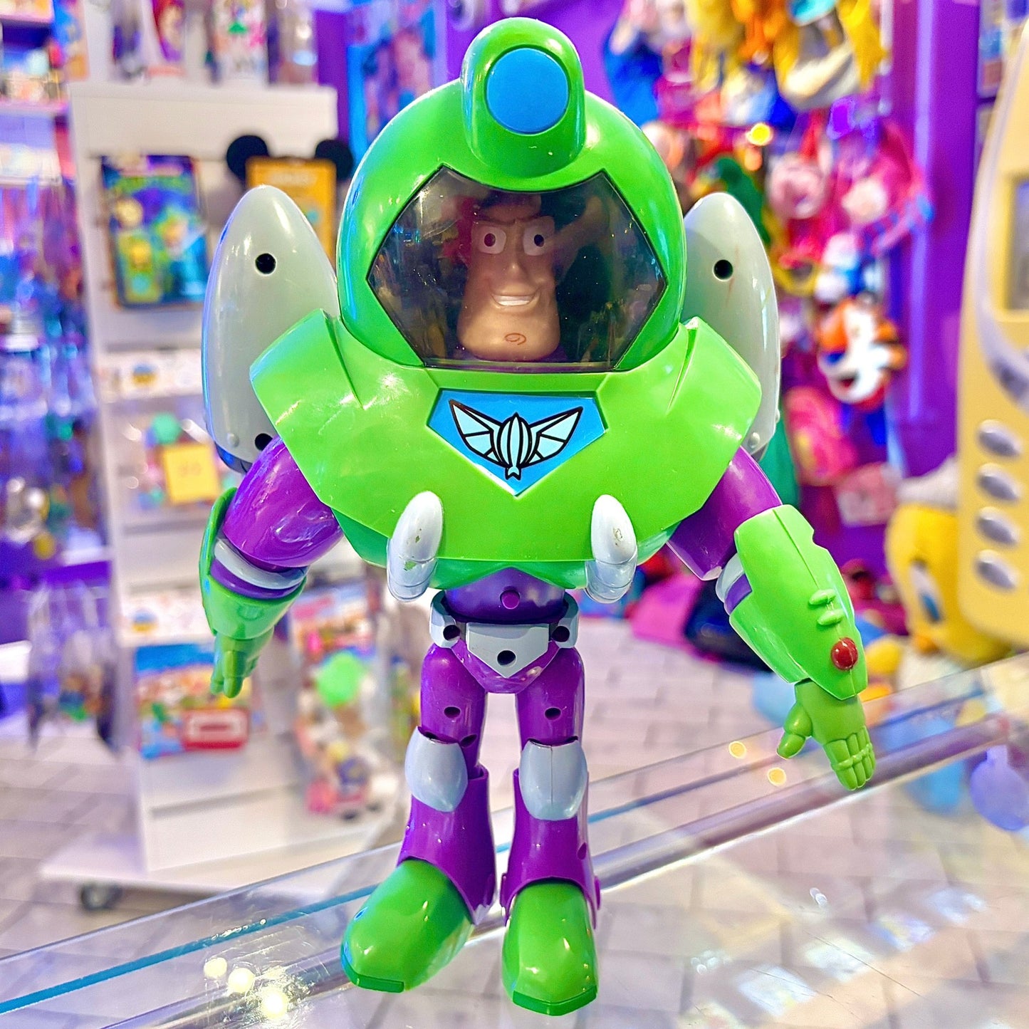 Toy Story: Aqua Buzz Lightyear Talking Model Kit Action Figure (Disney/Pixar, 90s) - PopCultGang