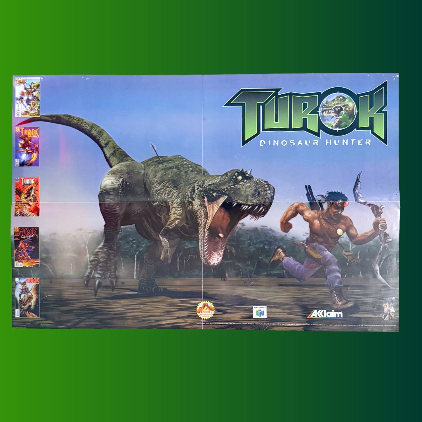 Turok: Dinosaur Hunter - Double Sided Poster - Diddy & Wizpig (Nintendo Official Magazine UK, 90s) - PopCultGang