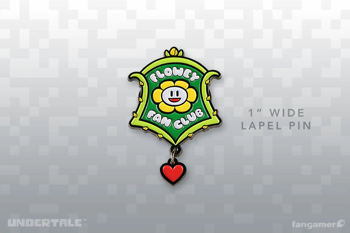 Undertale - Flowey Fan Club Label Pin - PopCultGang