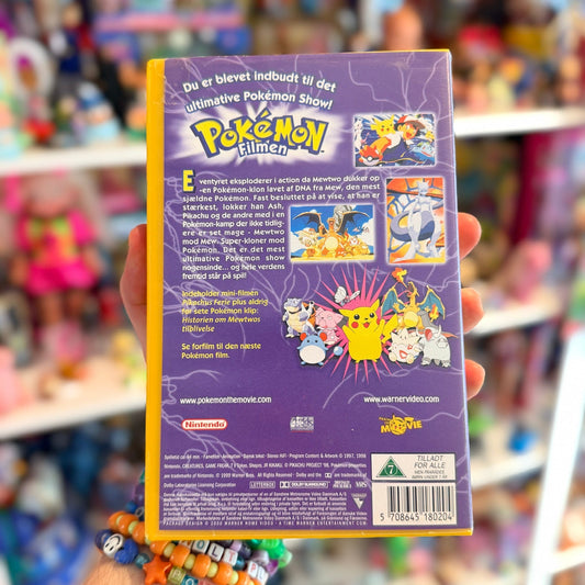 VHS: Pokemon Filmen - Mewtwo Mod Mew (danish version with rare poster, 90s) - PopCultGang