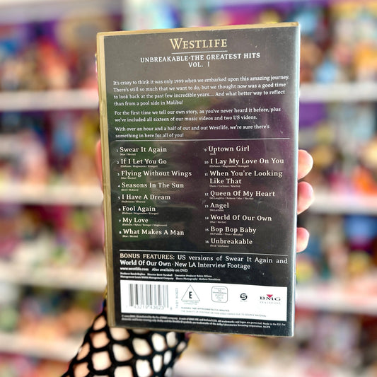 VHS: Westlife - Unbreakable - The Greatest Hits Vol. 1 - PopCultGang