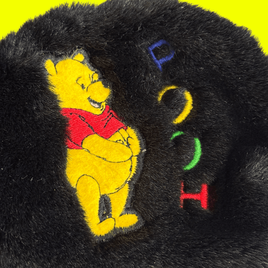 Winnie The Pooh: Black Faux Fur Purse Bag (Disney, 2000s) - PopCultGang