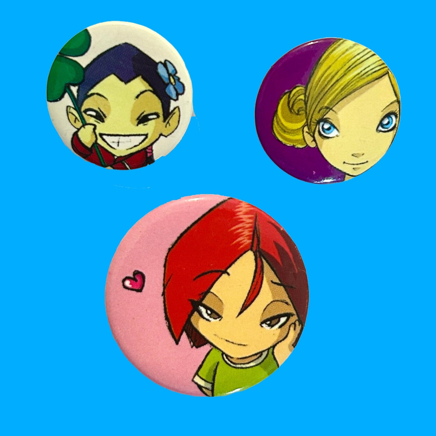 W.I.T.C.H. Witch Pin Button Badges (Disney, 2000s) - PopCultGang