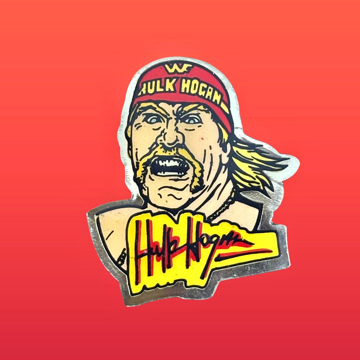 WWF / WWE: Wrestling - Hulk Hogan Enamel Pin (1993) - PopCultGang