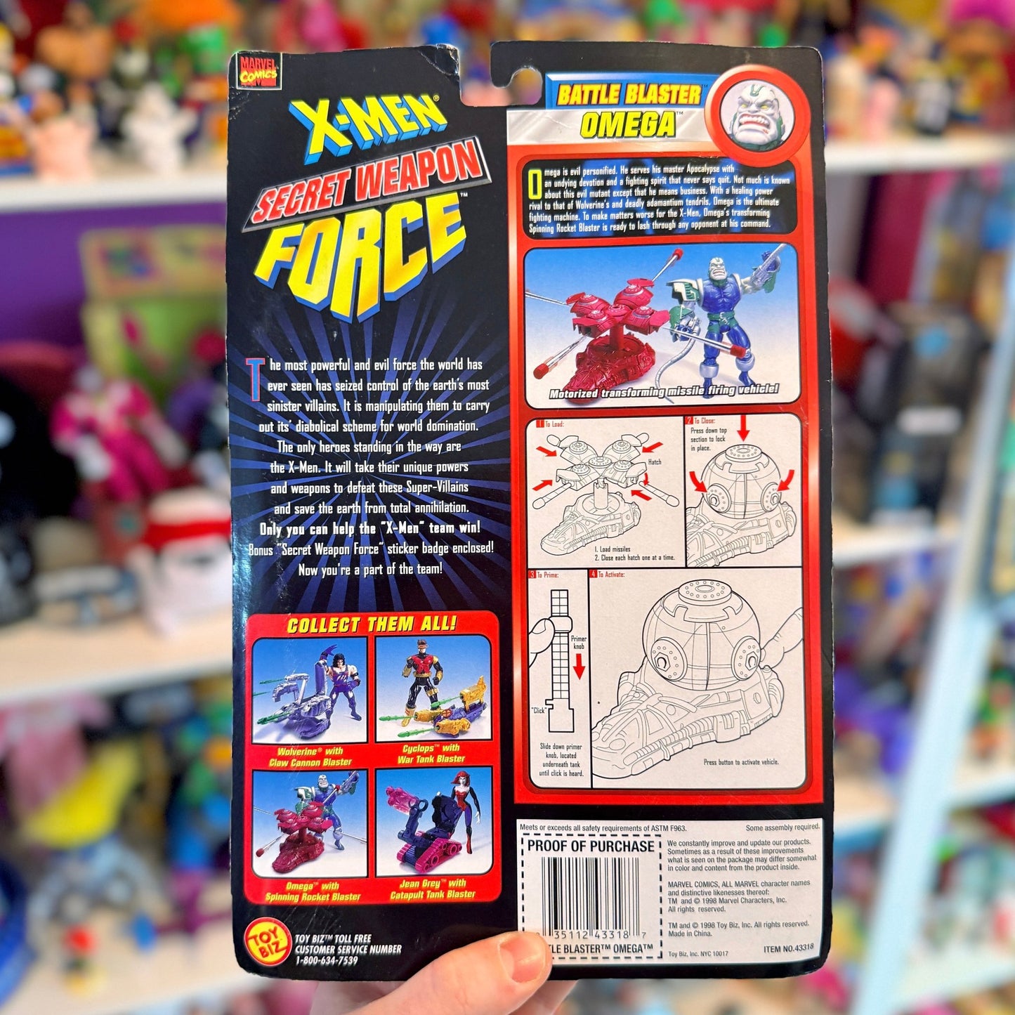 X - Men: Secret Weapon Force - Omega Battle Blaster Action Figure (MOC, Marvel, Toy Biz, 1997) - PopCultGang