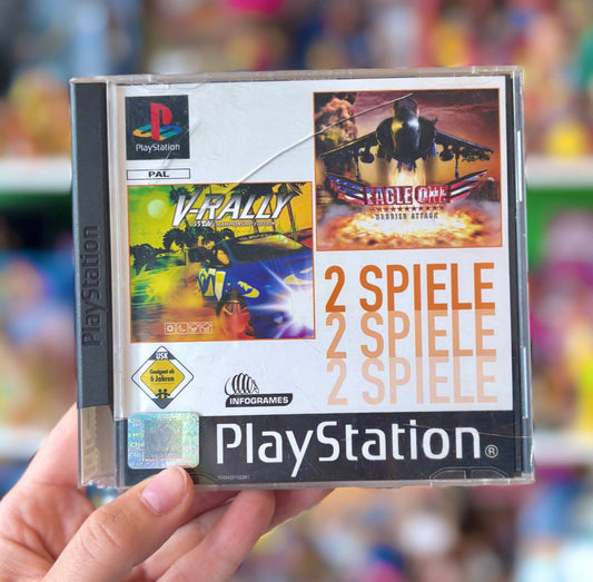 2 Games: V-Rally '97: Championship Edition + Eagle One (PS1) - PopCultGang