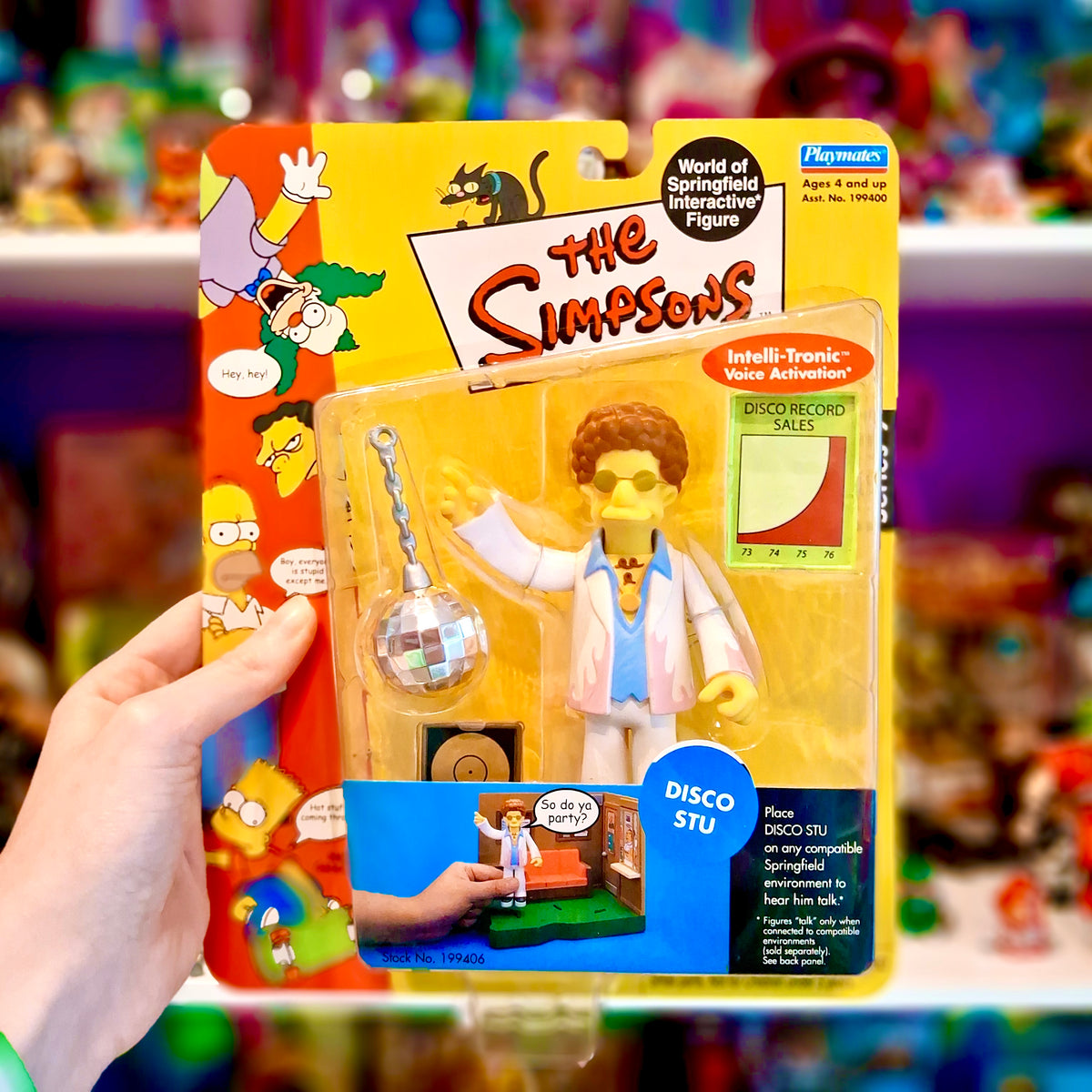 The Simpsons: World of Springfield - Disco Stu Action Figure (2000s)