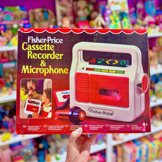 Fisher-Price: Casette Recorder & Microphone (new in box, 80s)