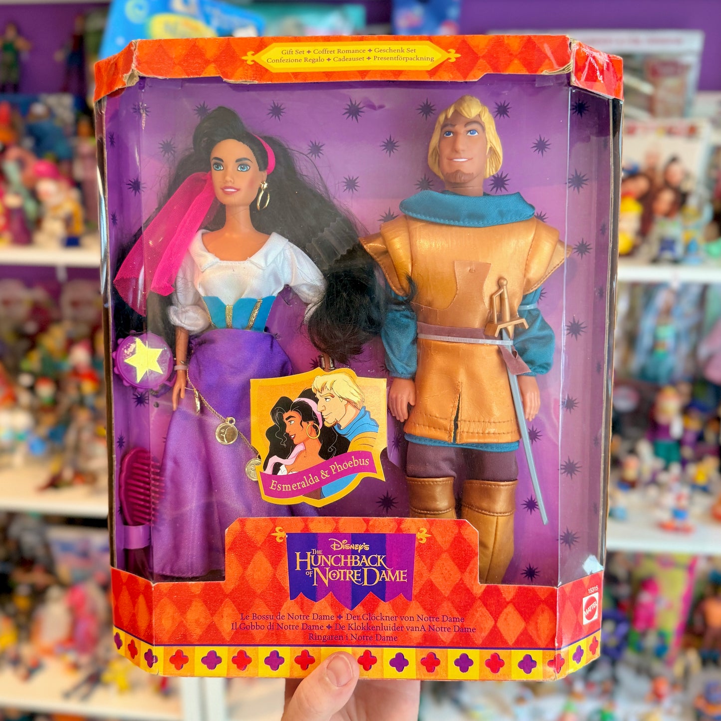 The Hunchback Of Notre Dame: Gift Set - Esmeralda & Phoebus Combo Doll Set (NIB, Mattel, 1995)