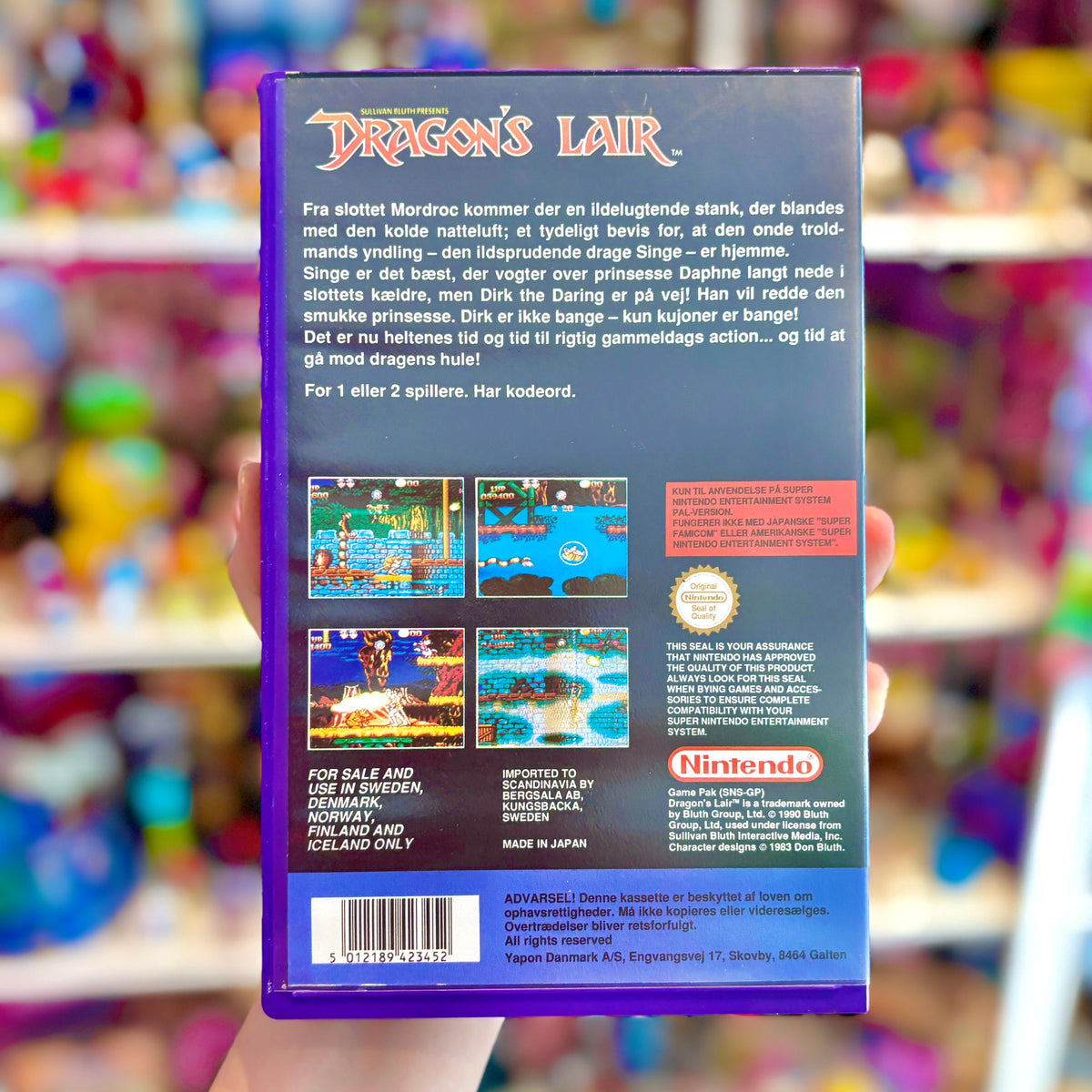 Dragon’s Lair (Yapon, Danish rental case variant, Super Nintendo/SNES)