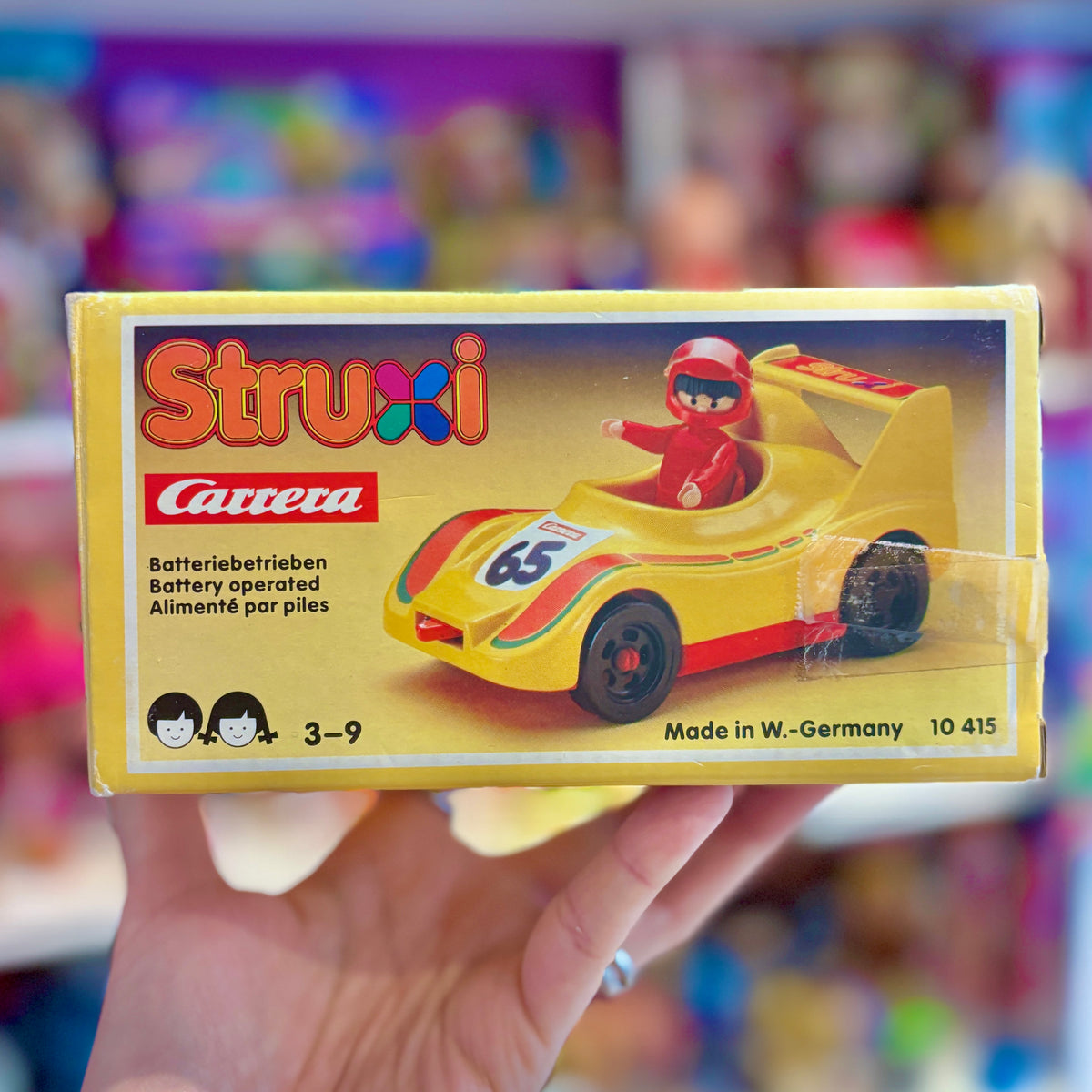 Struxi Carrera: Battery Operated Red Car (boxed, 70s)