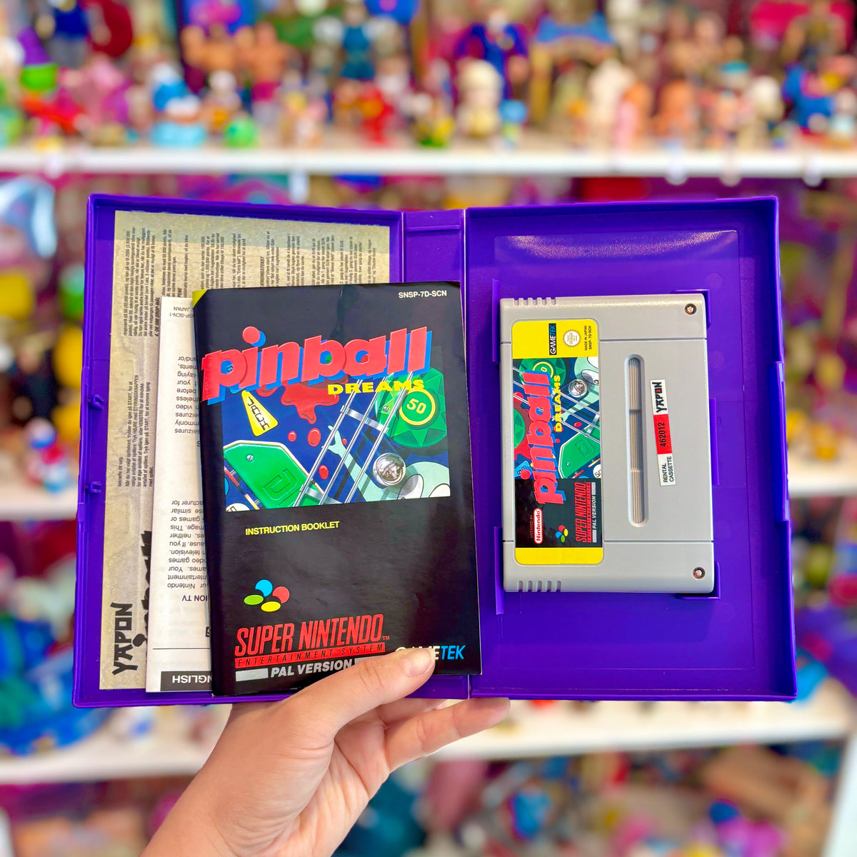 Pinball Dreams (Yapon, Danish rental case variant, Super Nintendo/SNES)