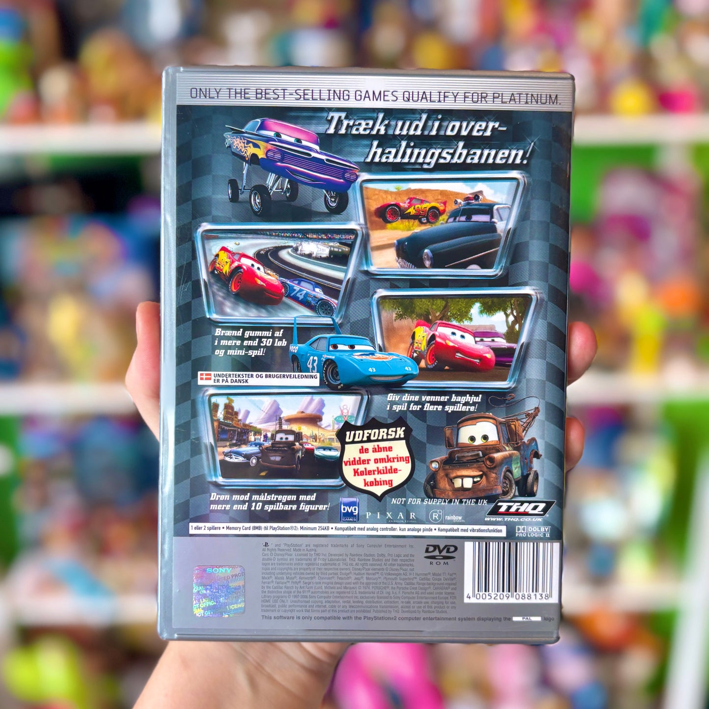 Disney/Pixar's Cars - "Biler" (danish version, Platinum, PS2)