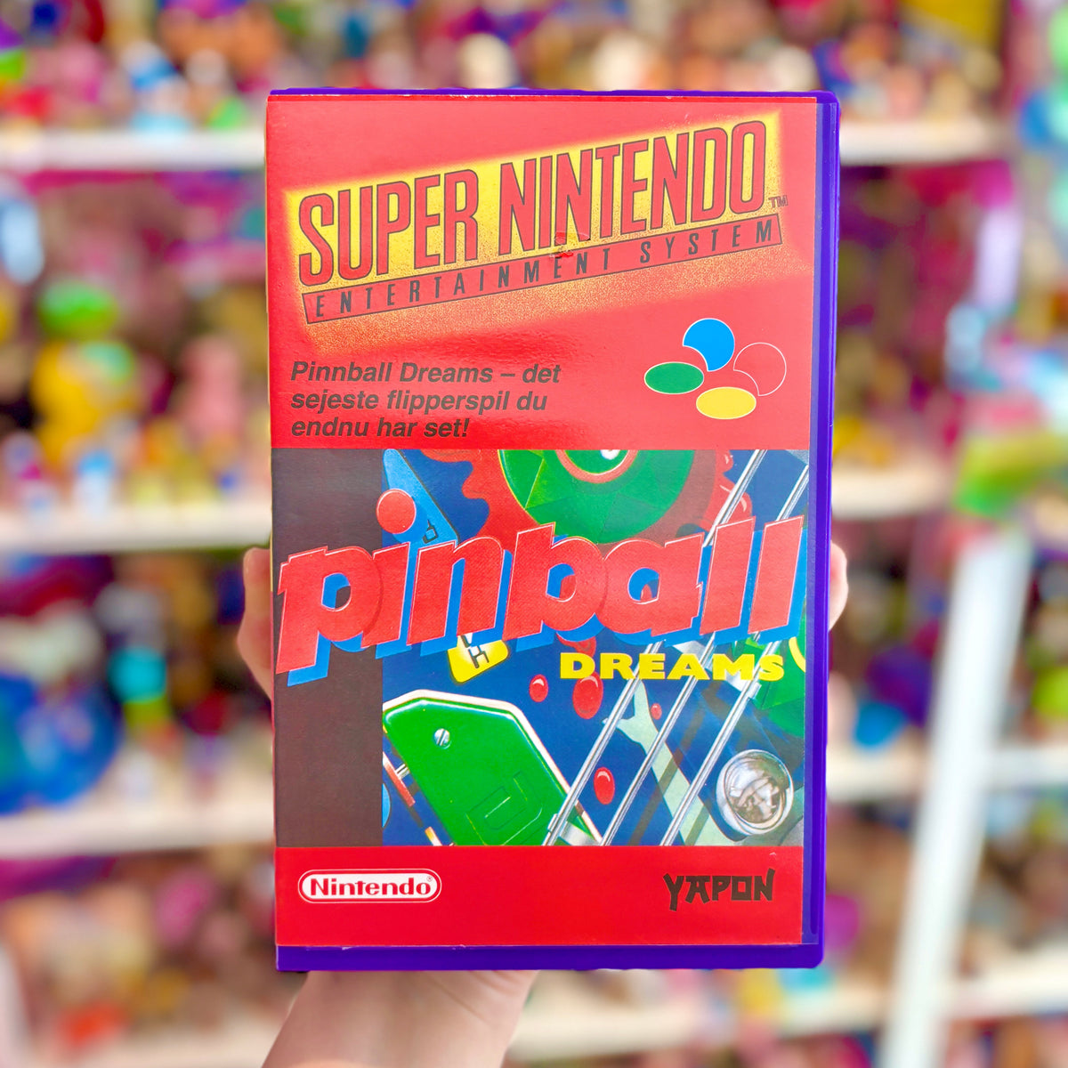 Pinball Dreams (Yapon, Danish rental case variant, Super Nintendo/SNES)