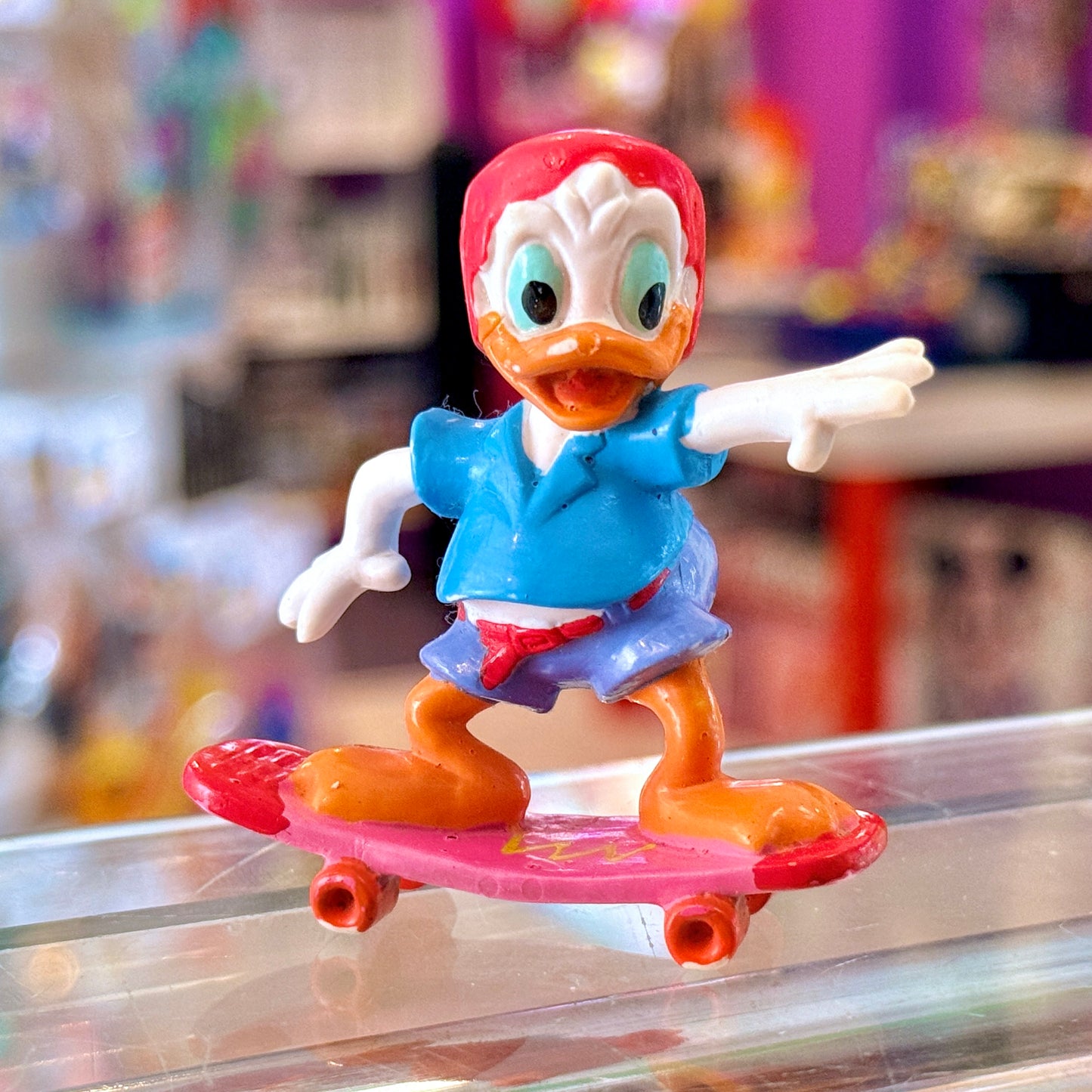 Donald Duck Skateboarding PVC Figure (Disney, Applause, 1988)
