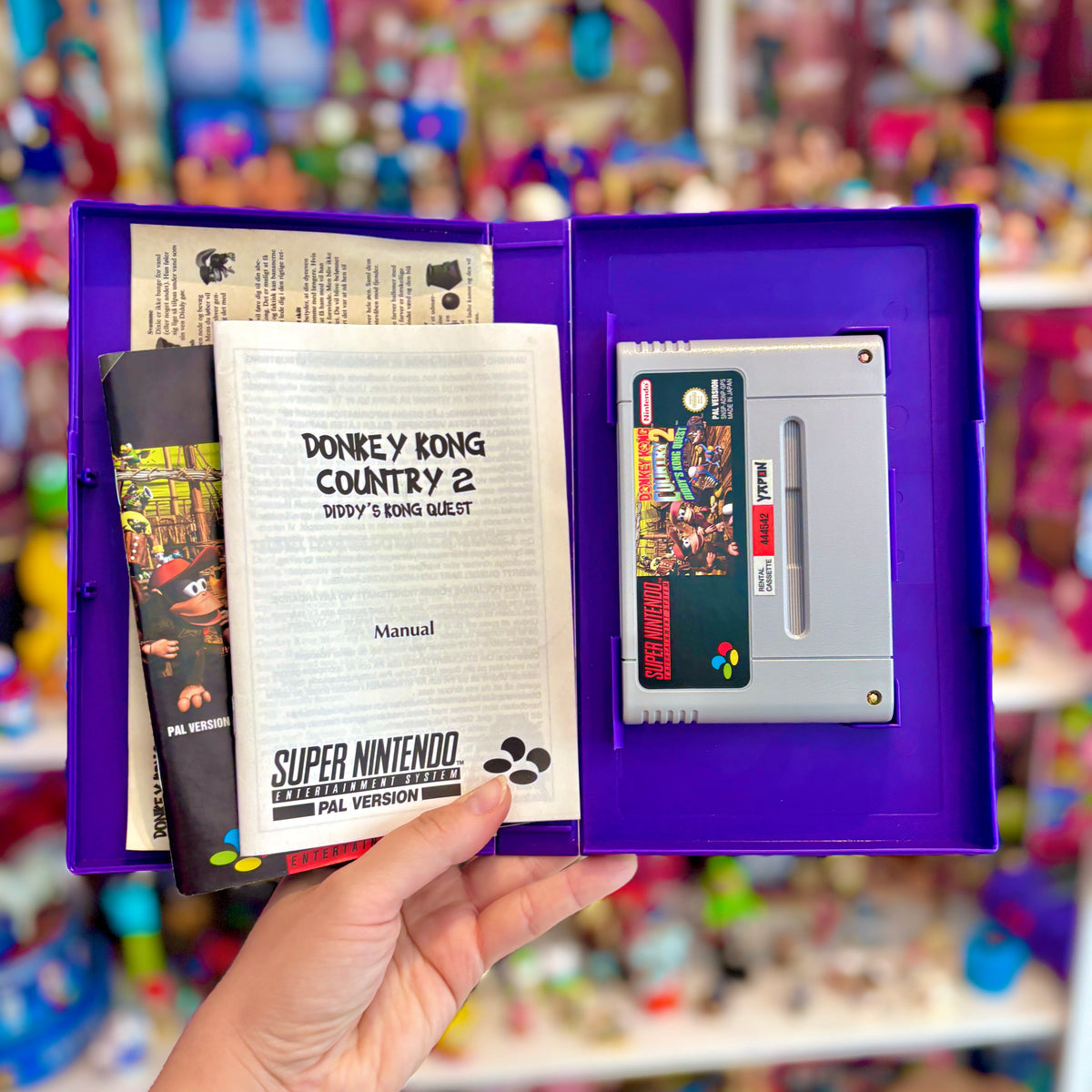Donkey Kong Country 2: Diddy Kong’s Quest (Yapon, Danish rental case variant, Super Nintendo/SNES)