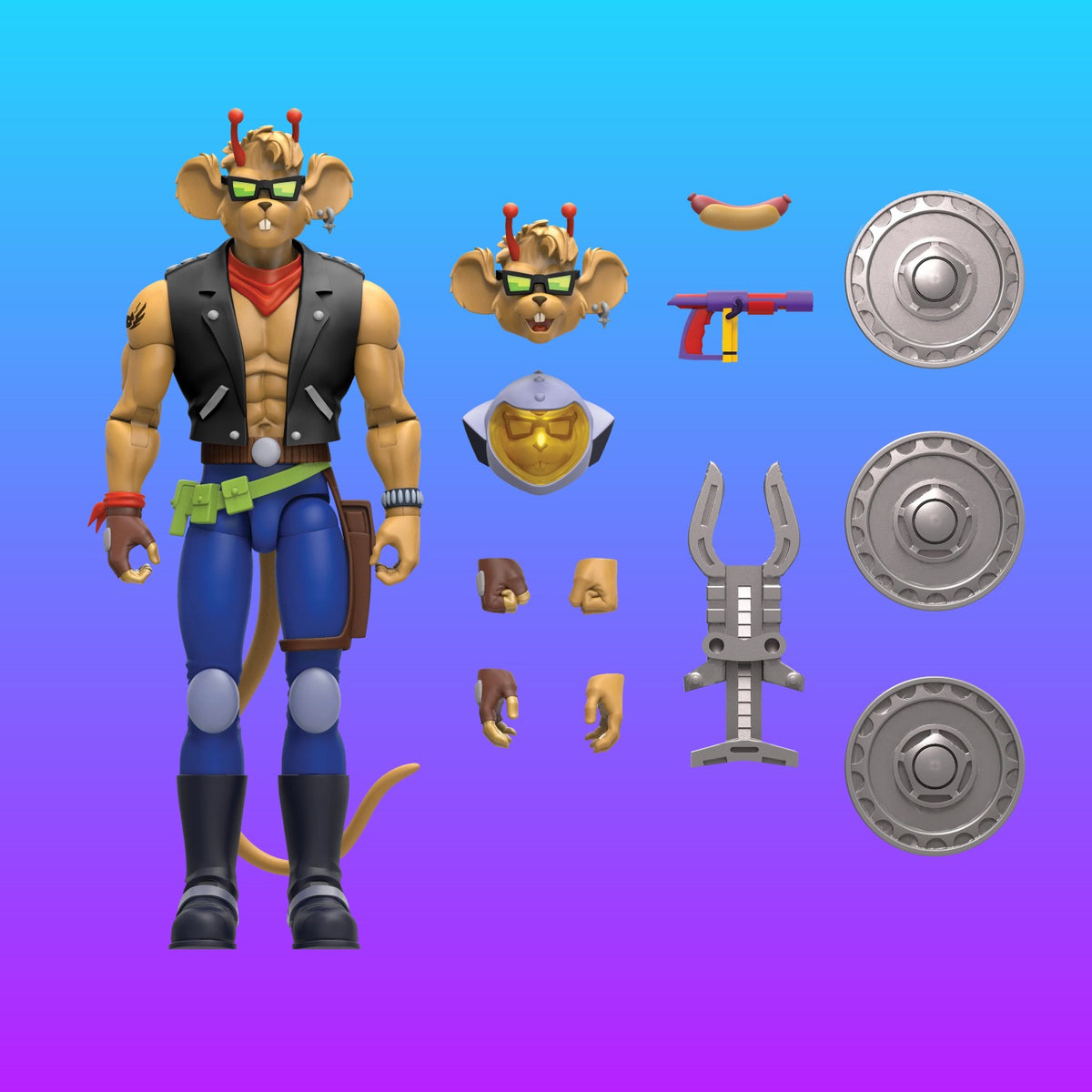 Biker Mice From Mars: Throttle Deluxe Action Figure 18cm (Nacelle Company, 2023)