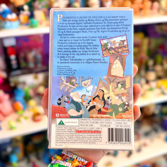 VHS: Pocahontas 2: Rejsen Til England (Disney, danish dub, 90s)