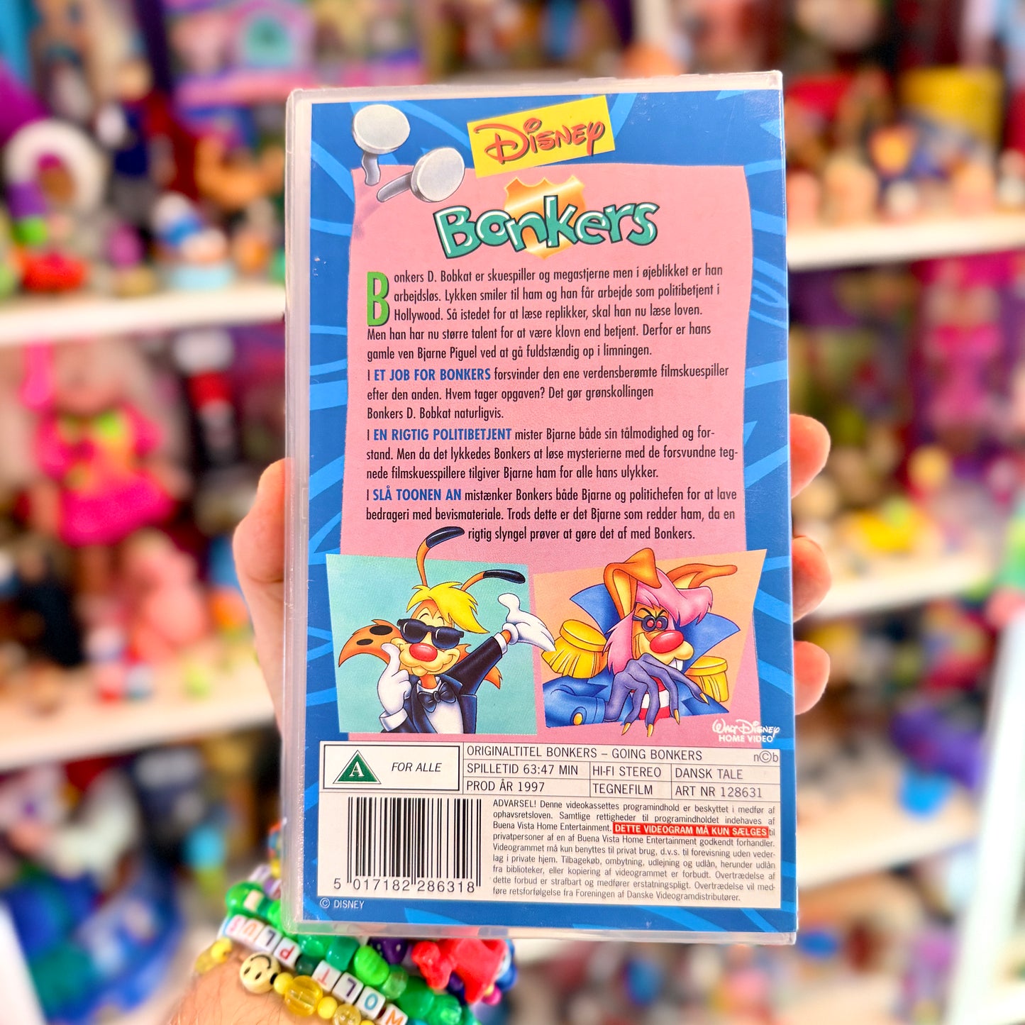 VHS: Bonkers - Det' Bare Bonkers (Disney, danish dub, 90s)