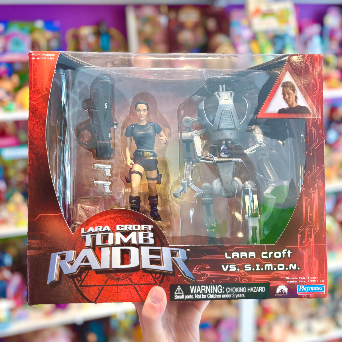 Lara Croft - Tomb Raider: Lara Croft VS S.I.M.O.N Action Figure Set (MOC, Playmates, 1999)
