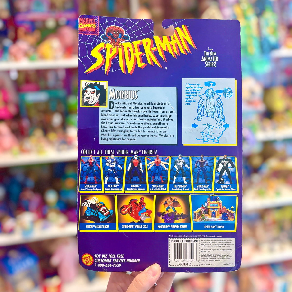 Spider-Man: The Animated Series - Morbius Action Figure (MOC, 90s)