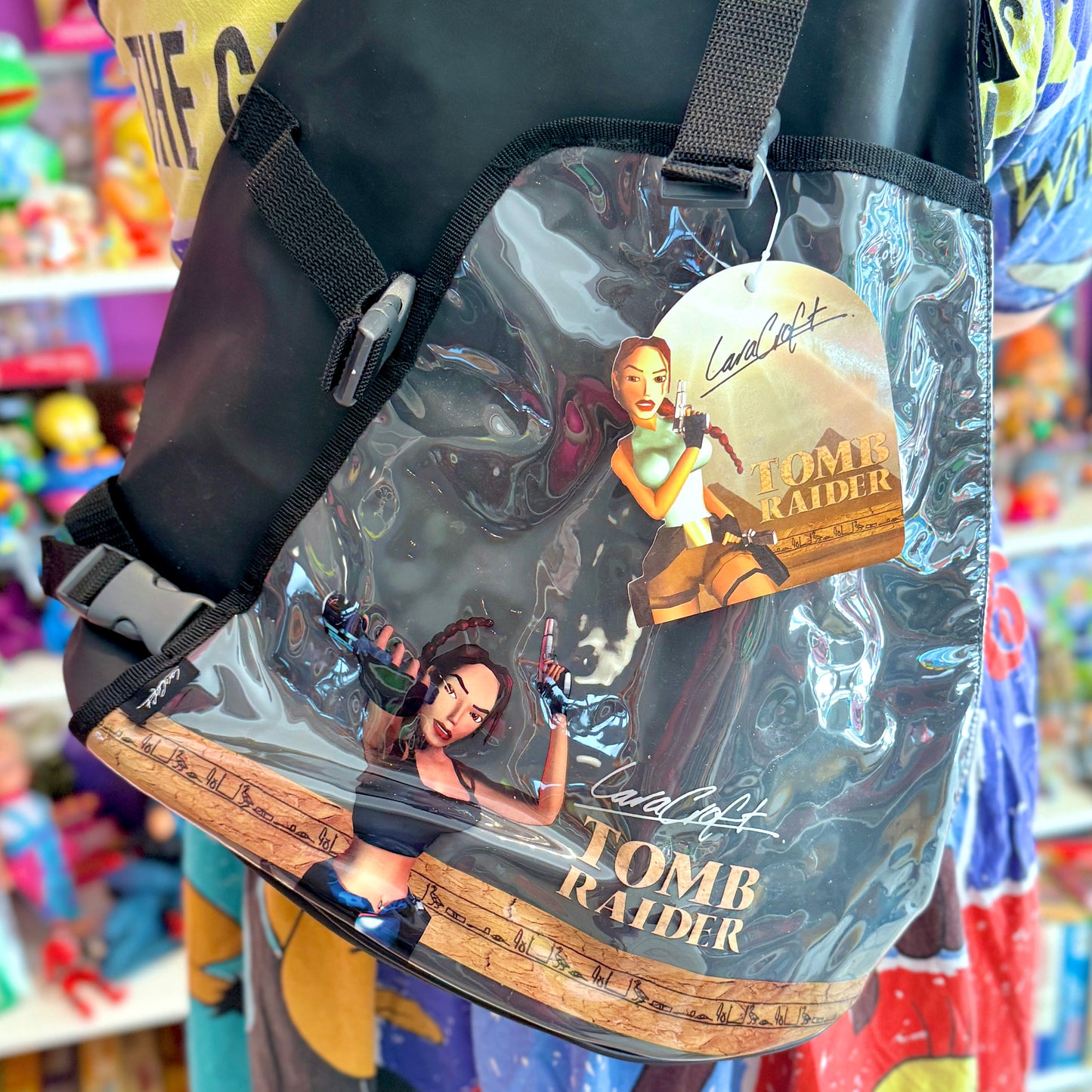 Tomb Raider: Lara Croft Black Crossbody Bag (90s)