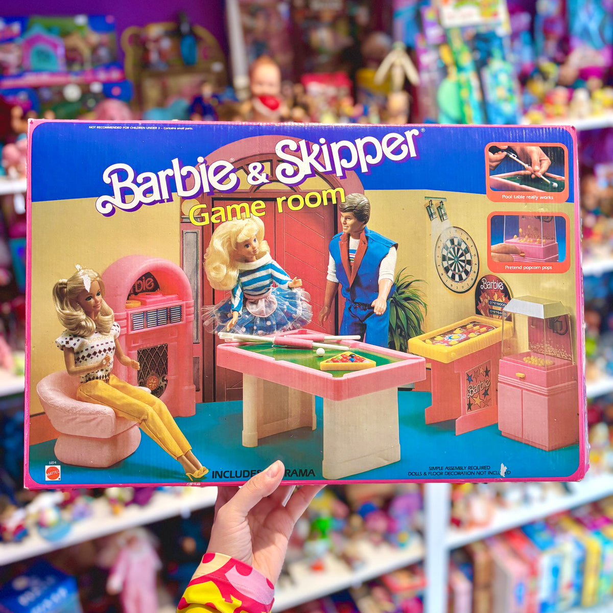 Barbie & Skipper: Game Room (CIB, Mattel, 80s)